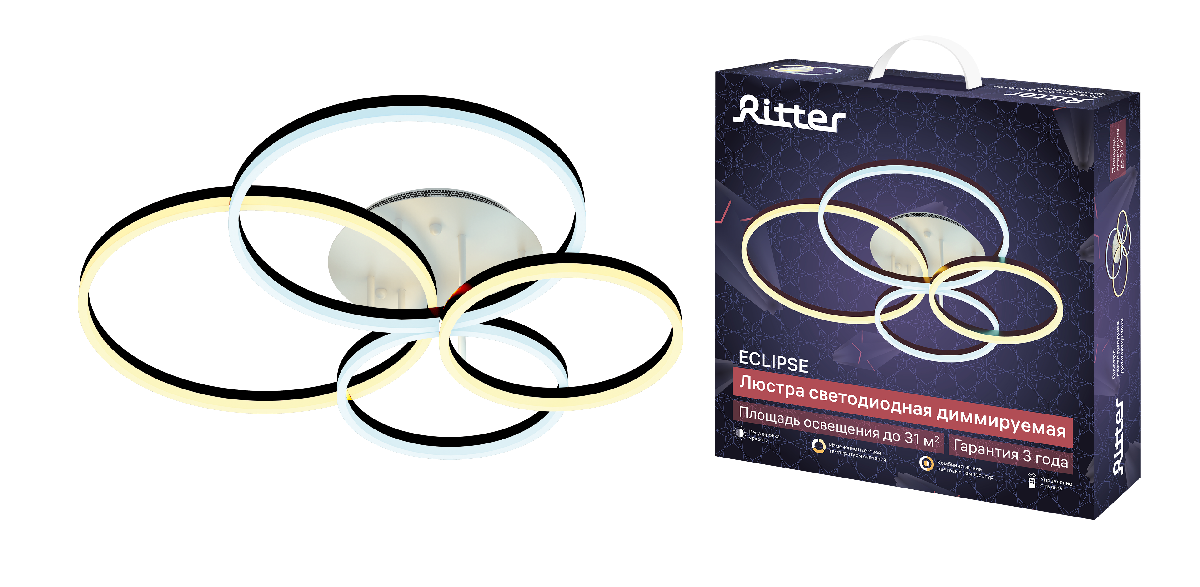 Потолочная люстра Ritter Eclipse 52084 3 УЦ