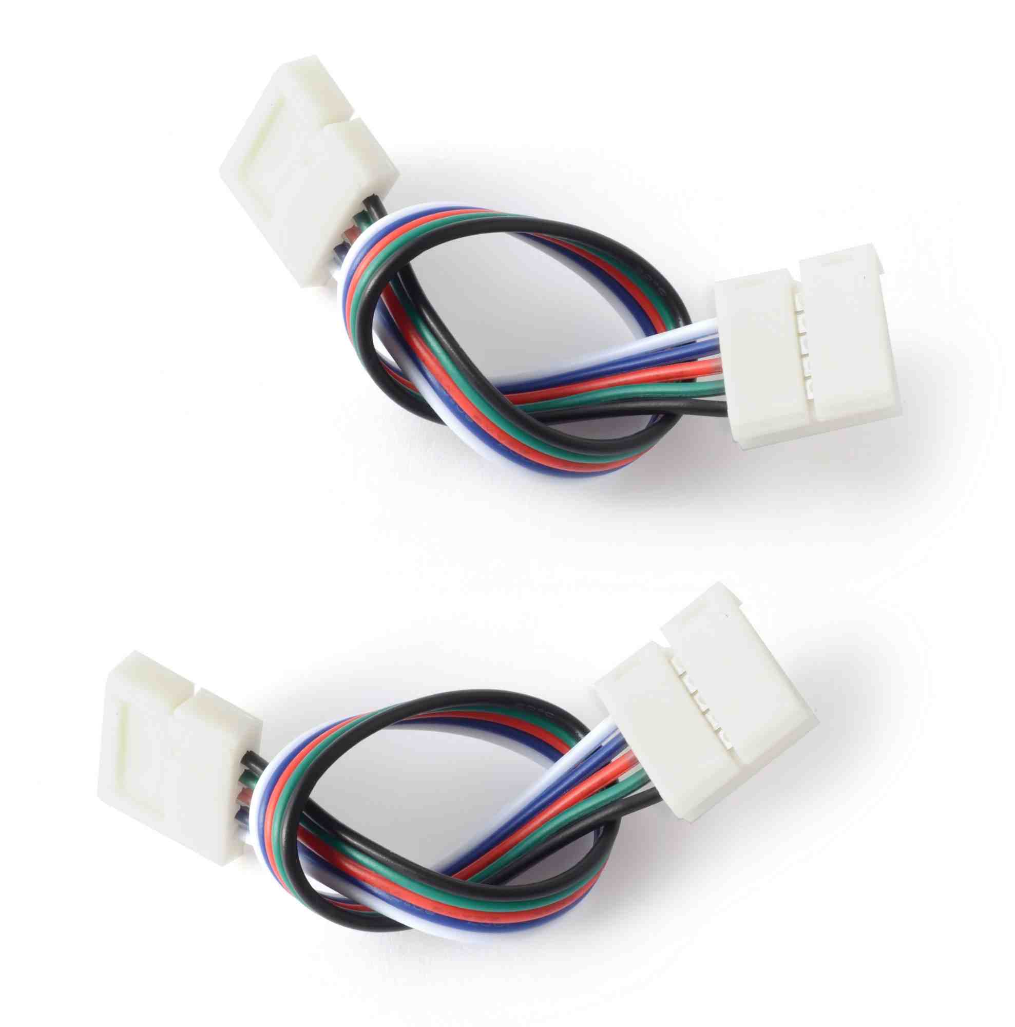 Комплект коннекторов Apeyron (2 клипсы с проводами) для RGBW ленты 12 мм 09-74
