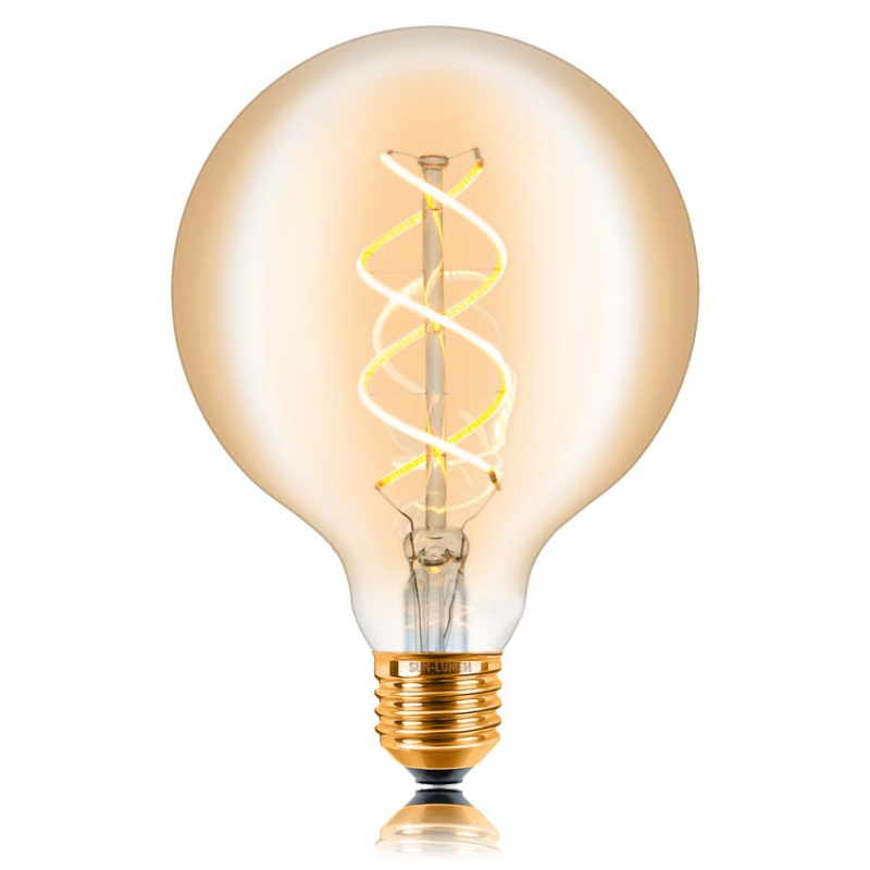 Лампа светодиодная филаментная диммируемая Sun Lumen E27 5W 2200K золотая 057-370