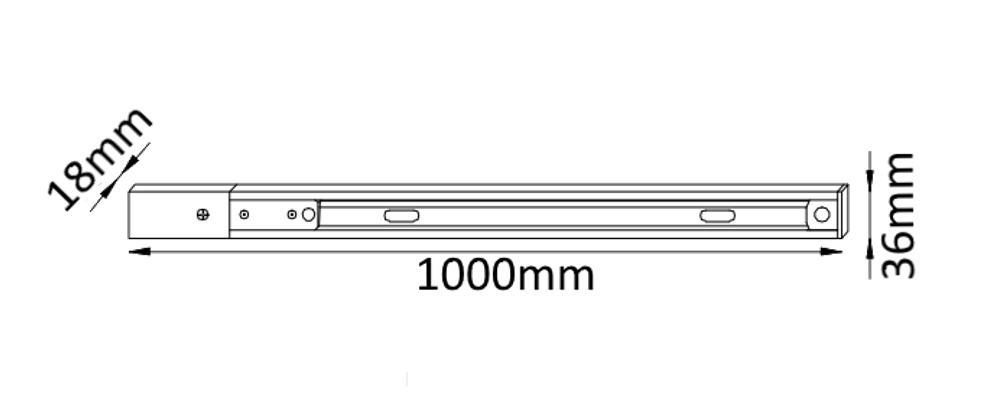 Шинопровод однофазный с питанием и заглушкой Crystal Lux CLT 0.11 CLT 0.11 01 L1000 BL