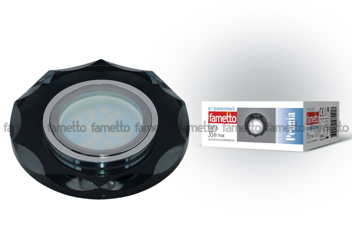 Встраиваемый светильник Fametto Peonia DLS-P105 GU5.3 CHROME/BLACK 09992