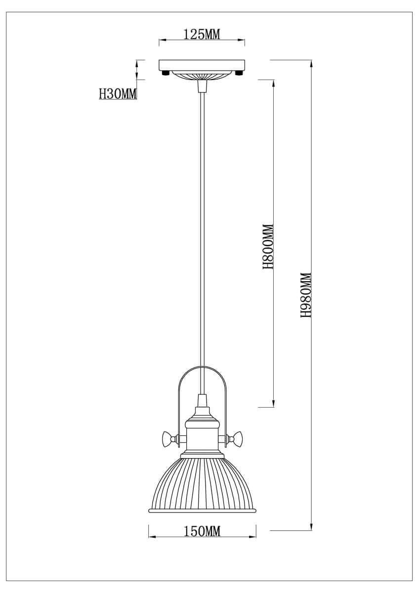 Подвесной светильник Lumien Hall Лассе 4030/1P-BK-BK