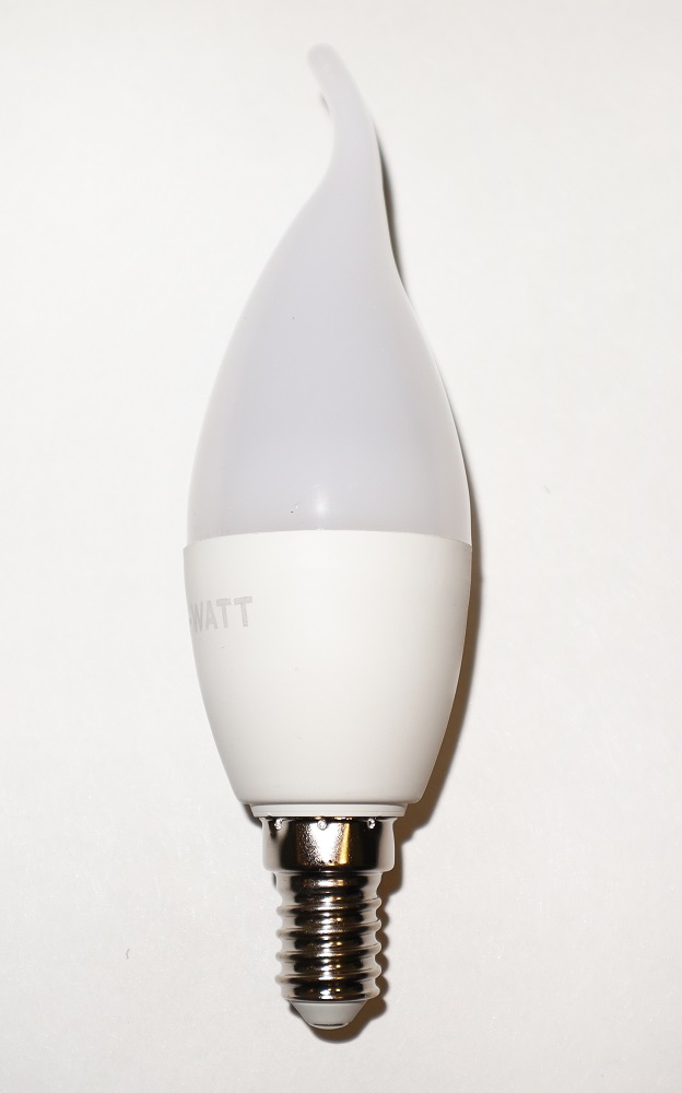Лампа светодиодная i-Watt E14 11W 4200К свеча на ветру матовая i-17134