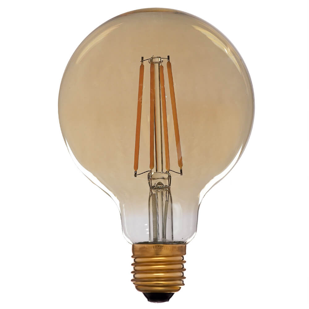 Лампа светодиодная филаментная диммируемая Sun Lumen E27 4W 2200K золотая 057158