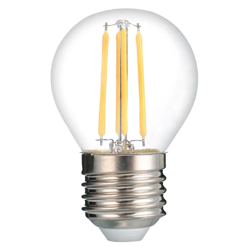 Лампа светодиодная филаментная Thomson E27 7W 4500K шар прозрачный TH-B2092