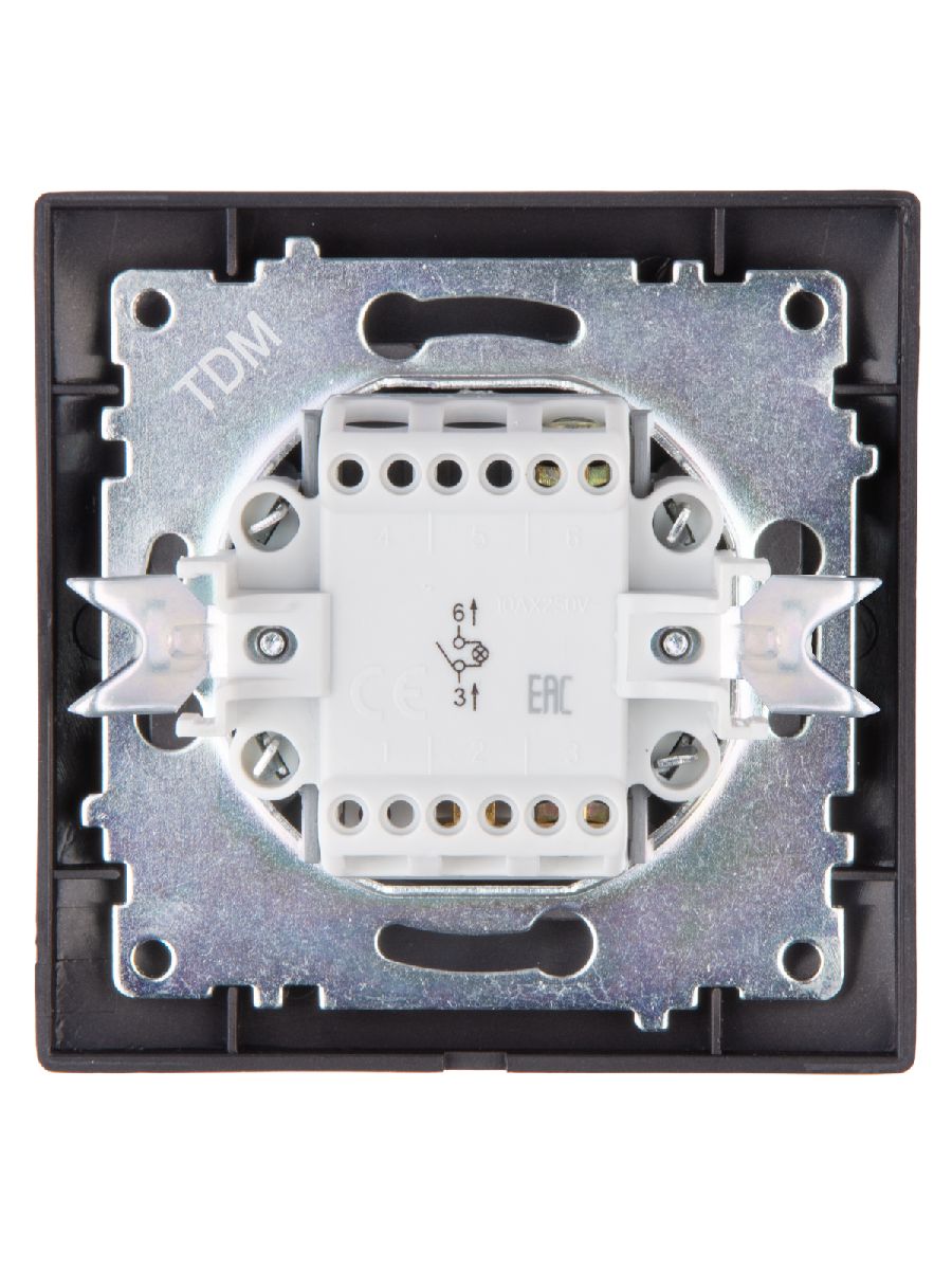 Выключатель одноклавишный с подсветкой Лама TDM Electric SQ1815-0504