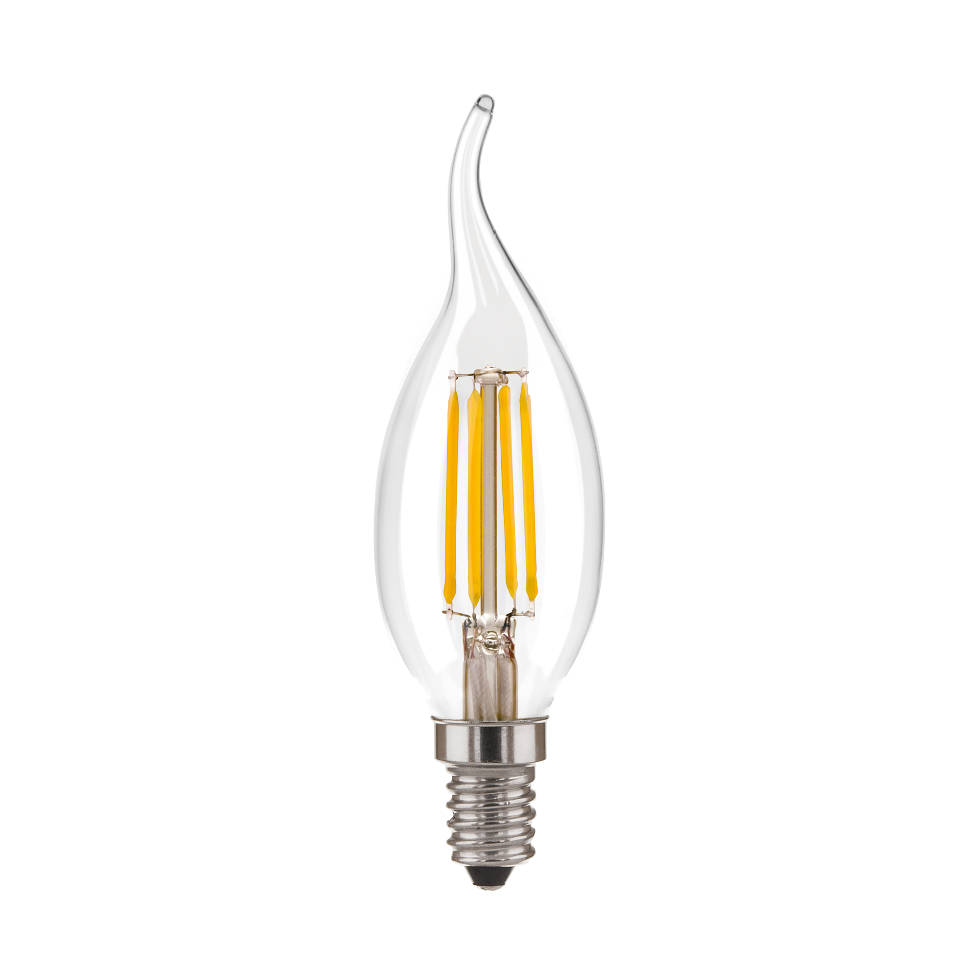 Филаментная светодиодная лампа Elektrostandard свеча на ветру прозрачная E14 5W 4200K 4690389173929
