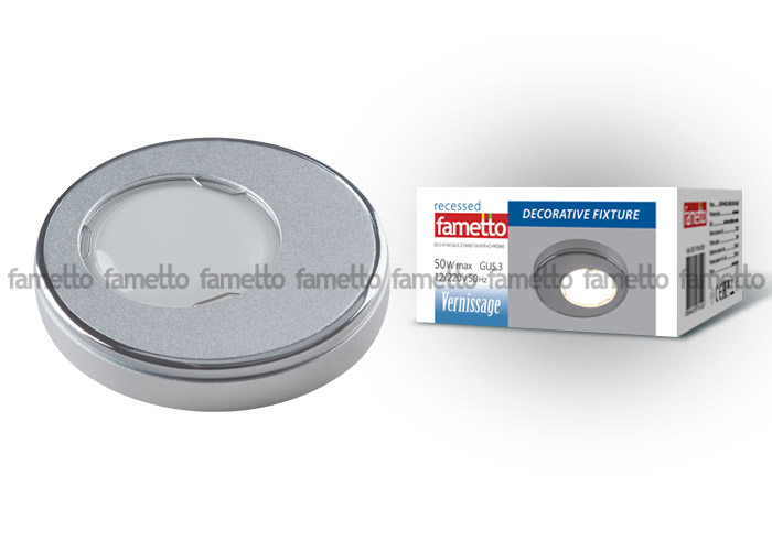 Встраиваемый светильник Fametto Vernissage DLS-V104 GU5.3 SAND SILVER+CHROME 10736