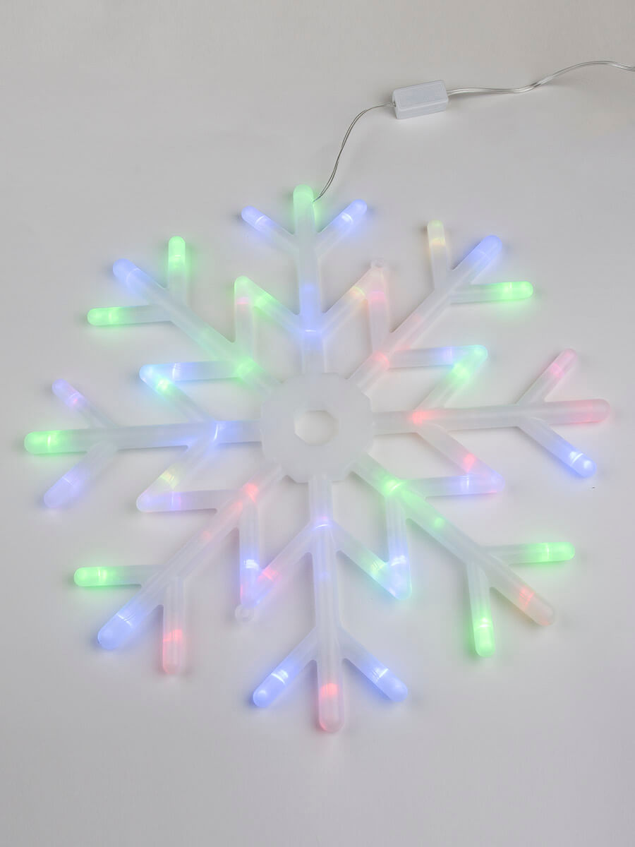 Подвесной светодиодный светильник «Снежинка» Uniel (UL-00007250) ULD-H4040-048/DTA RGB IP20 Snowflake