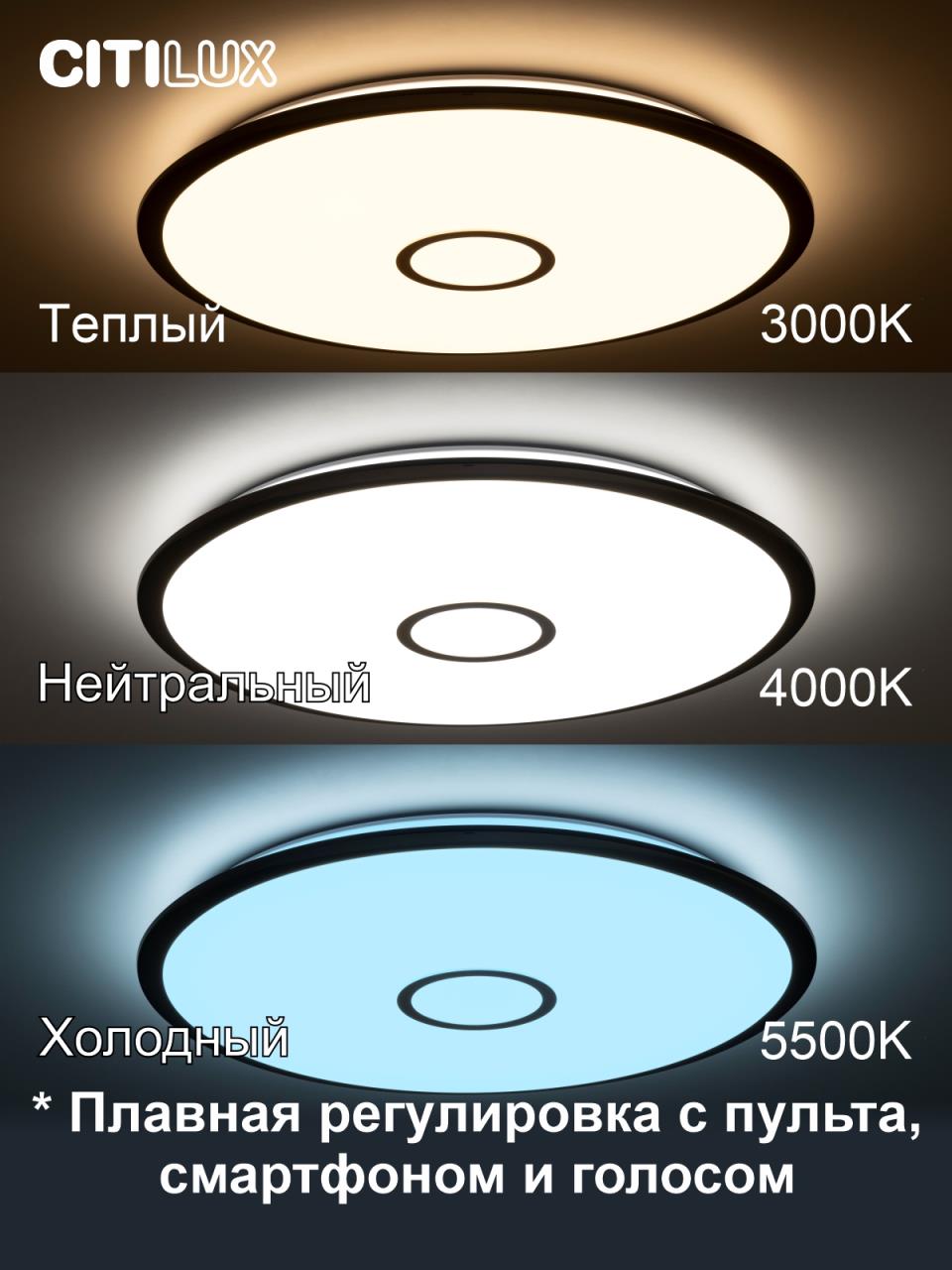 Потолочный светодиодный светильник Citilux Старлайт Смарт CL703A103G