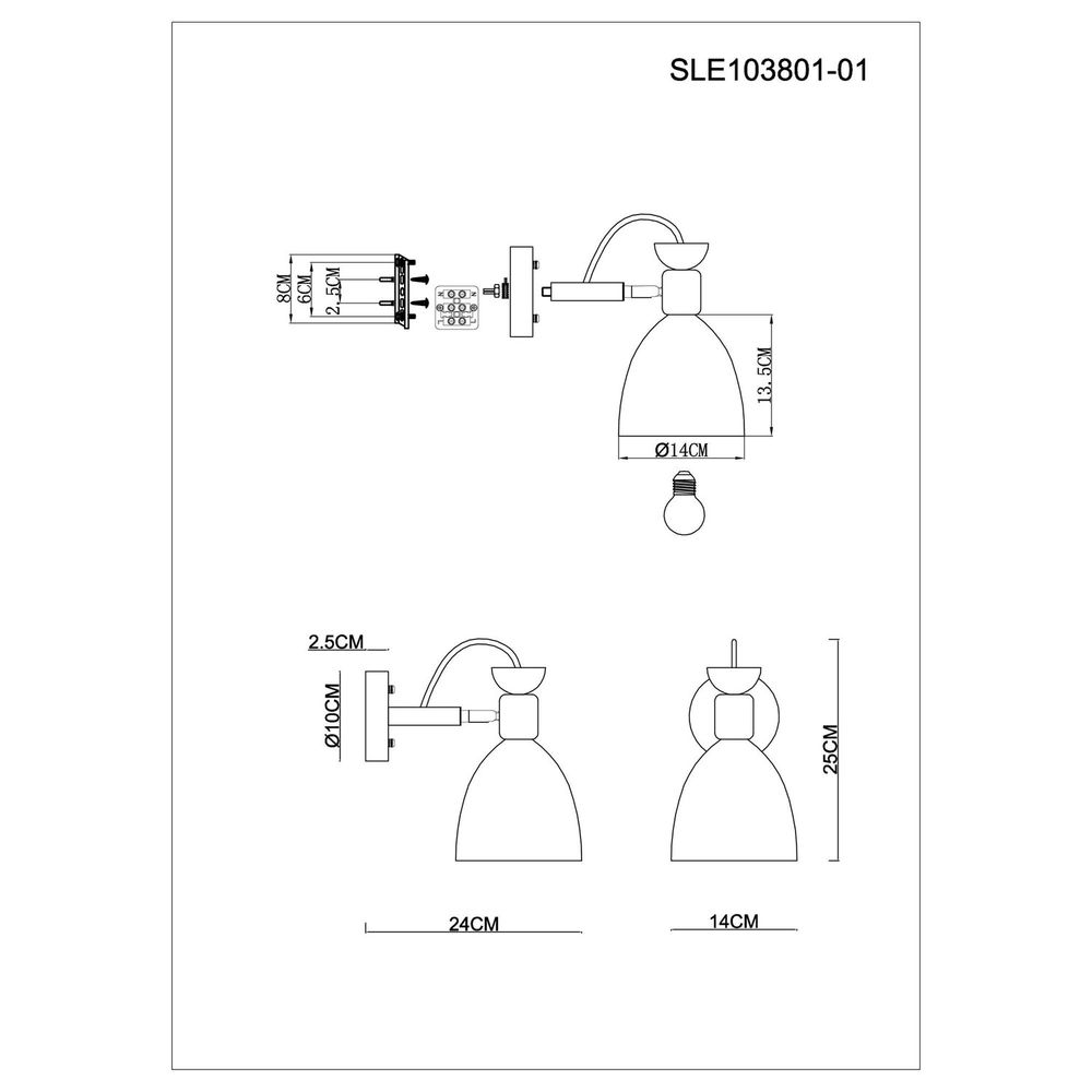 Настенный светильник EVOLUCE BALCAMO SLE103801-01