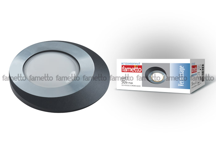 Встраиваемый светильник Fametto Vernissage DLS-V105 GU5.3 CHROME+BLACK 10738