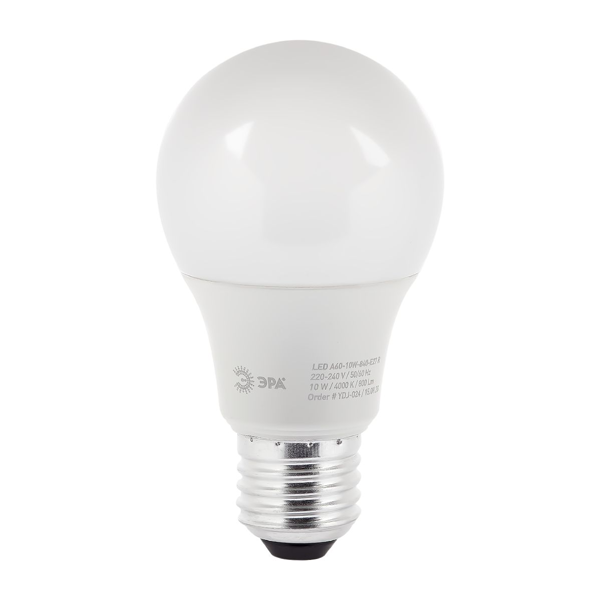 Лампа светодиодная Эра E27 10W 4000K LED A60-10W-840-E27 R Б0049635
