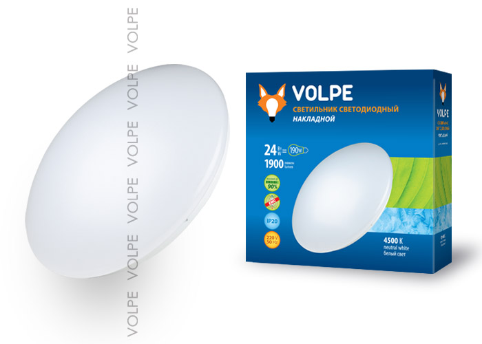 Настенно-потолочный светильник Volpe ULI-Q100 24W/NW WHITE 09933