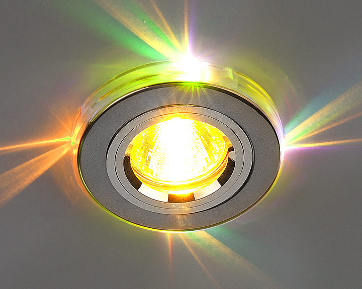 Встраиваемый светильник с двойной подсветкой Elektrostandard 2060 MR16 хром/мульти 4607176194722