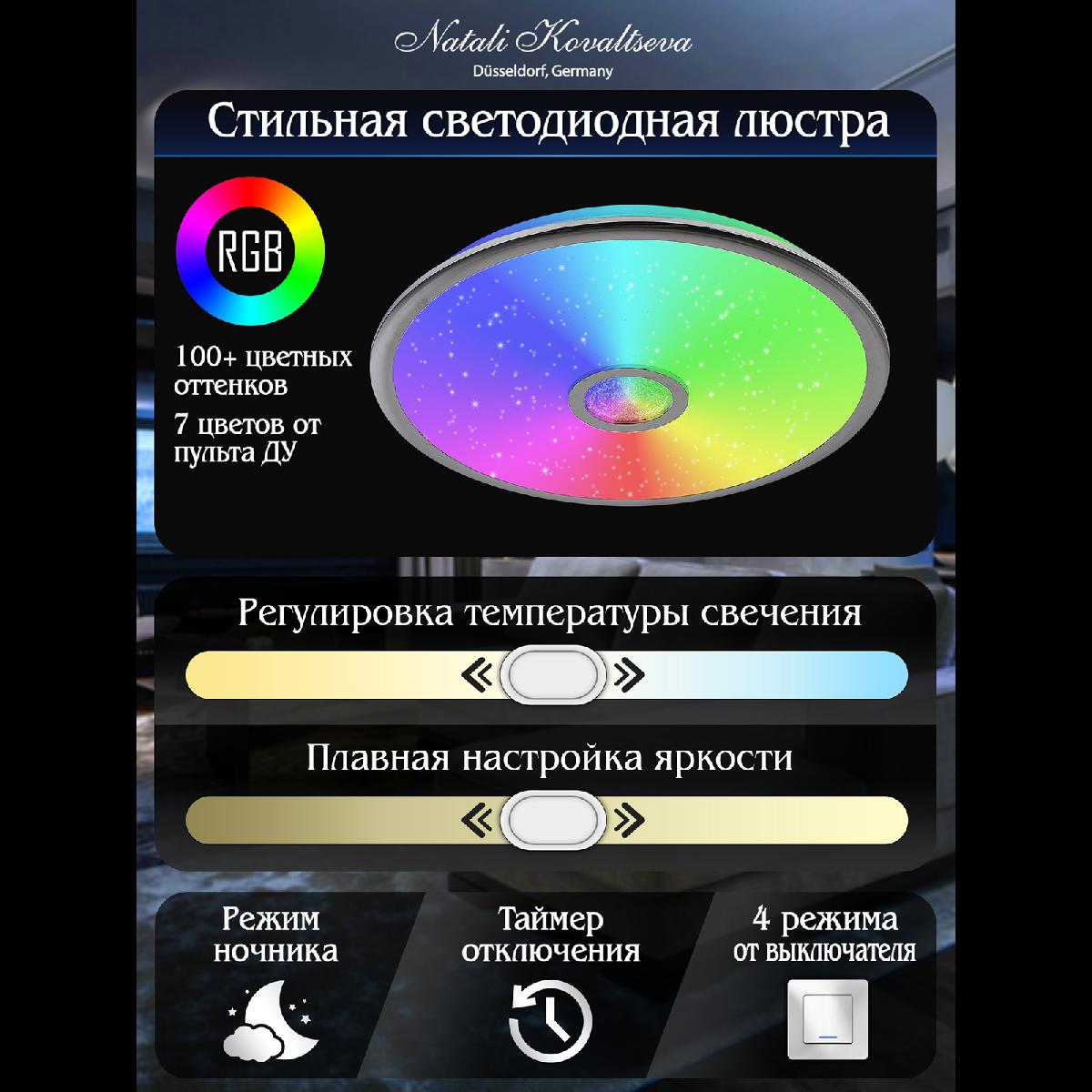 Потолочная люстра Natali Kovaltseva Colorful RGB INNOVATION STYLE 83118