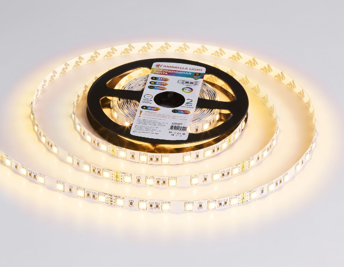 Светодиодная лента Ambrella Light LED Strip 24В 5050 14,4Вт/м RGB 5м IP20 GS4302