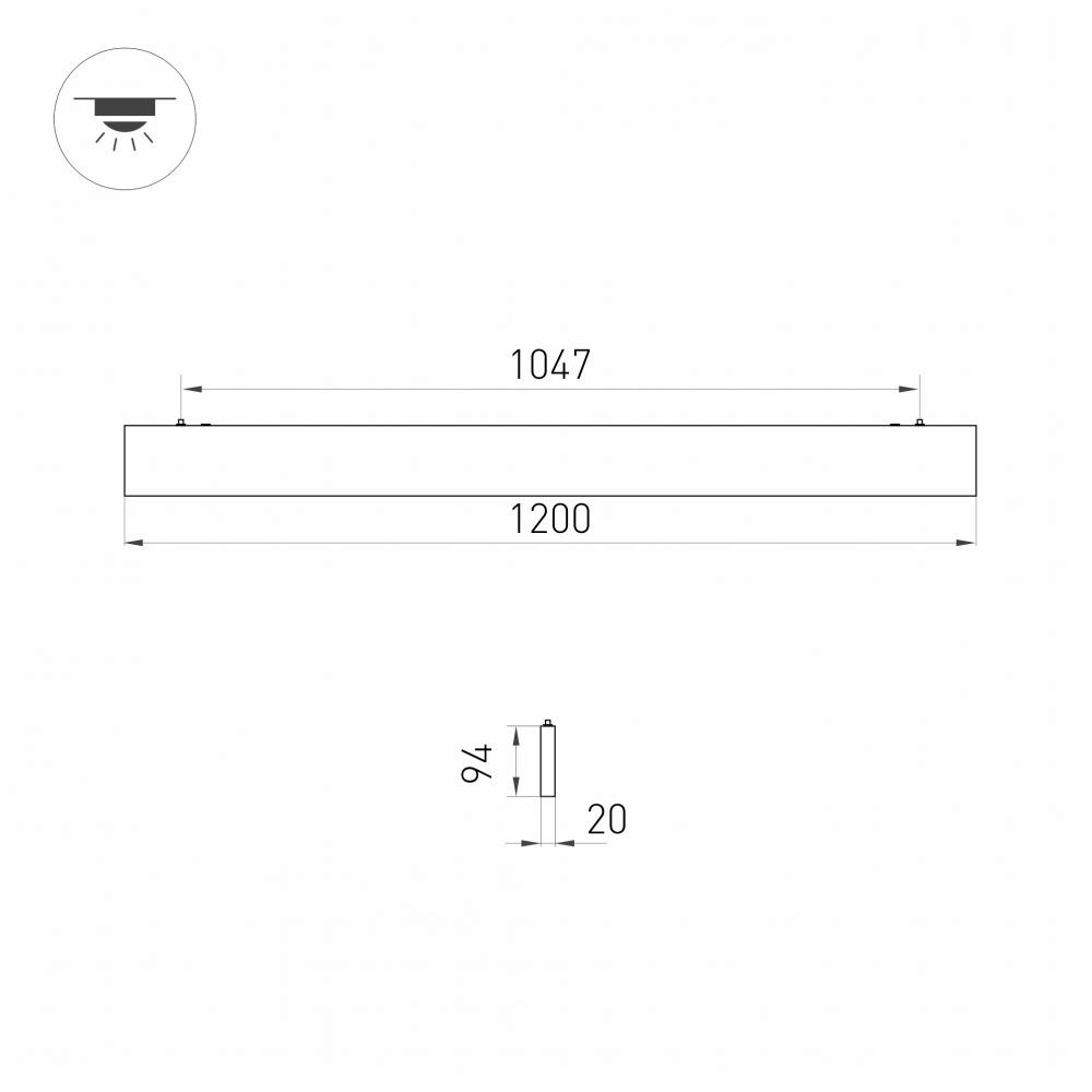Линейный светильник Arlight Lineair Flat 031530