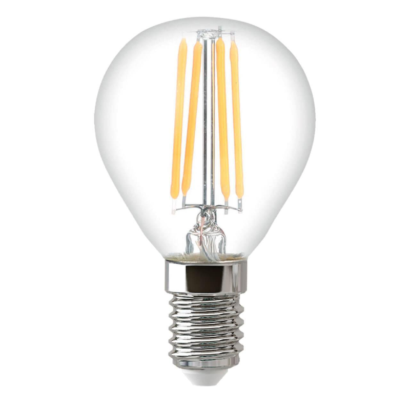 Лампа светодиодная филаментная Thomson E14 9W 2700K шар прозрачный TH-B2085