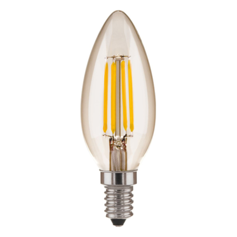 Лампа светодиодная филаментная Elektrostandard E14 5W 4200K свеча прозрачная 4690389085895