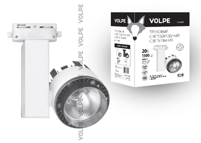 Трековый светильник Volpe ULB-Q250 20W/NW/A WHITE