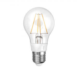 Лампа светодиодная филаментная (UL-00000198) Uniel E27 8W 3000K прозрачная LED-A60-8W/WW/E27/CL