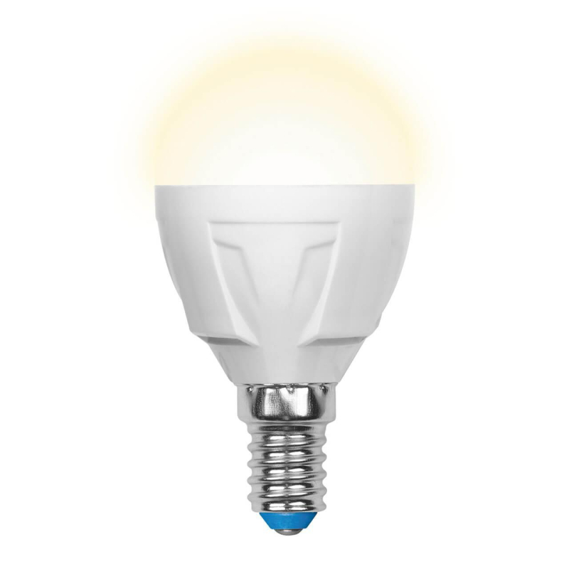 Лампа светодиодная (UL-00002419) Uniel E14 7W 3000K матовая LED-G45 7W/WW/E14/FR PLP01WH
