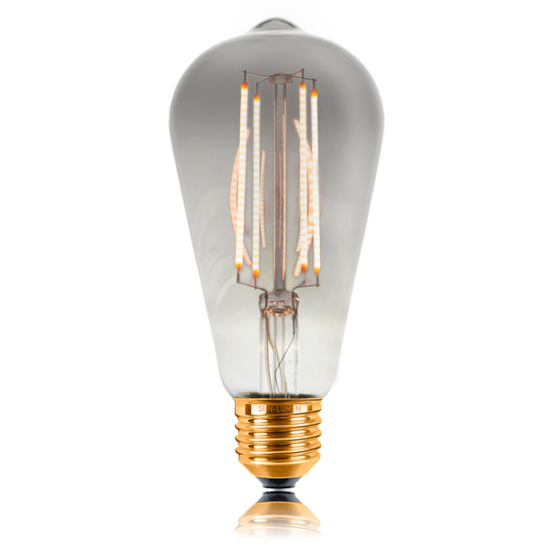Лампа светодиодная филаментная Sun Lumen E27 4W 2200K прозрачная 057-295