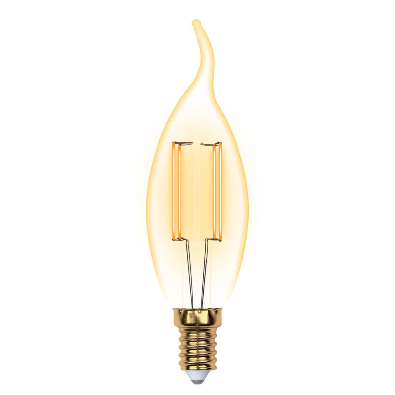 Лампа светодиодная филаментная (UL-00002397) Uniel E14 5W 2250K прозрачная LED-CW35-5W/GOLDEN/E14 GLV21GO
