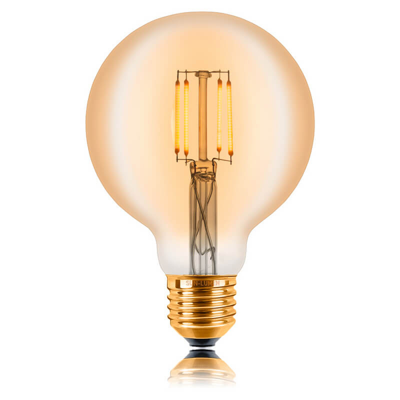 Лампа светодиодная филаментная Sun Lumen E27 4W 2200К золотая 057-301