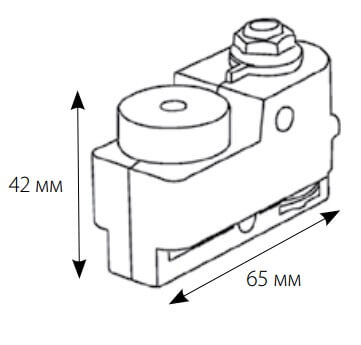 Адаптер для однофазного шинопровода Volpe UBX-Q121 K61 WHITE 1 POLYBAG