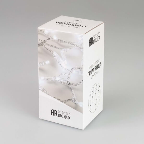 Светодиодная гирлянда Arlight ARD-Edge-Classic-2400x600-Black-88LED-Milk-Std White 034104
