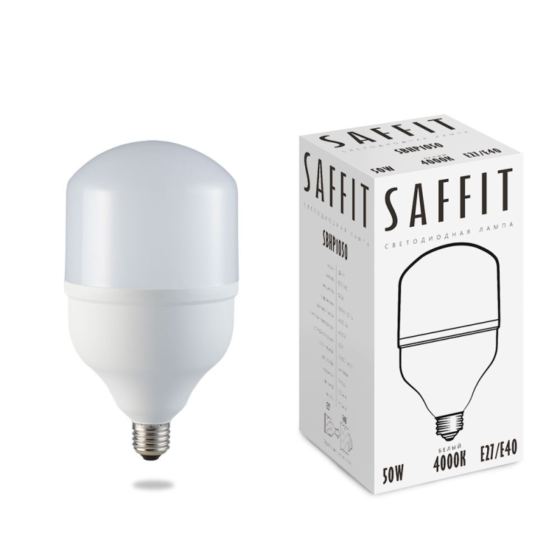 Лампа светодиодная Saffit SBHP1050 E27-E40 50W 4000K 55094