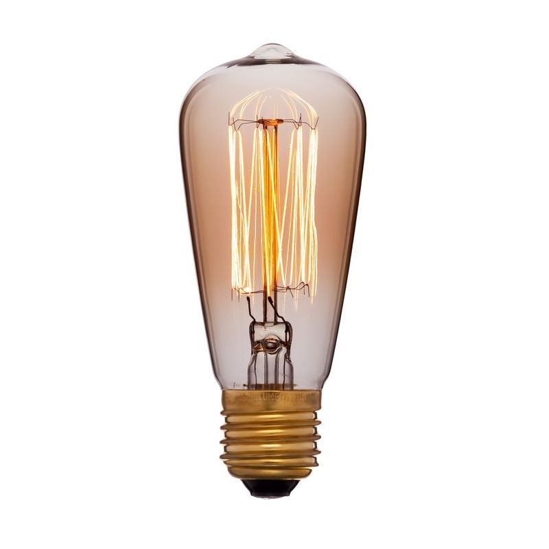 Лампа накаливания Sun Lumen E27 40W золотая 051-897