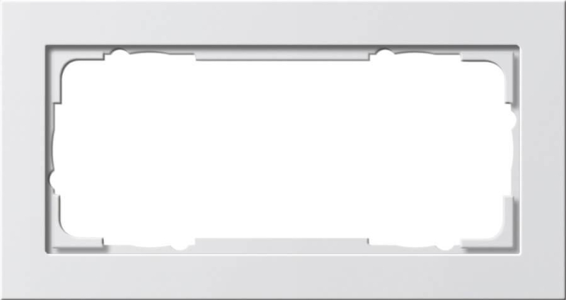 Рамка 2-модульная Gira E2 чисто-белый глянцевый 100229
