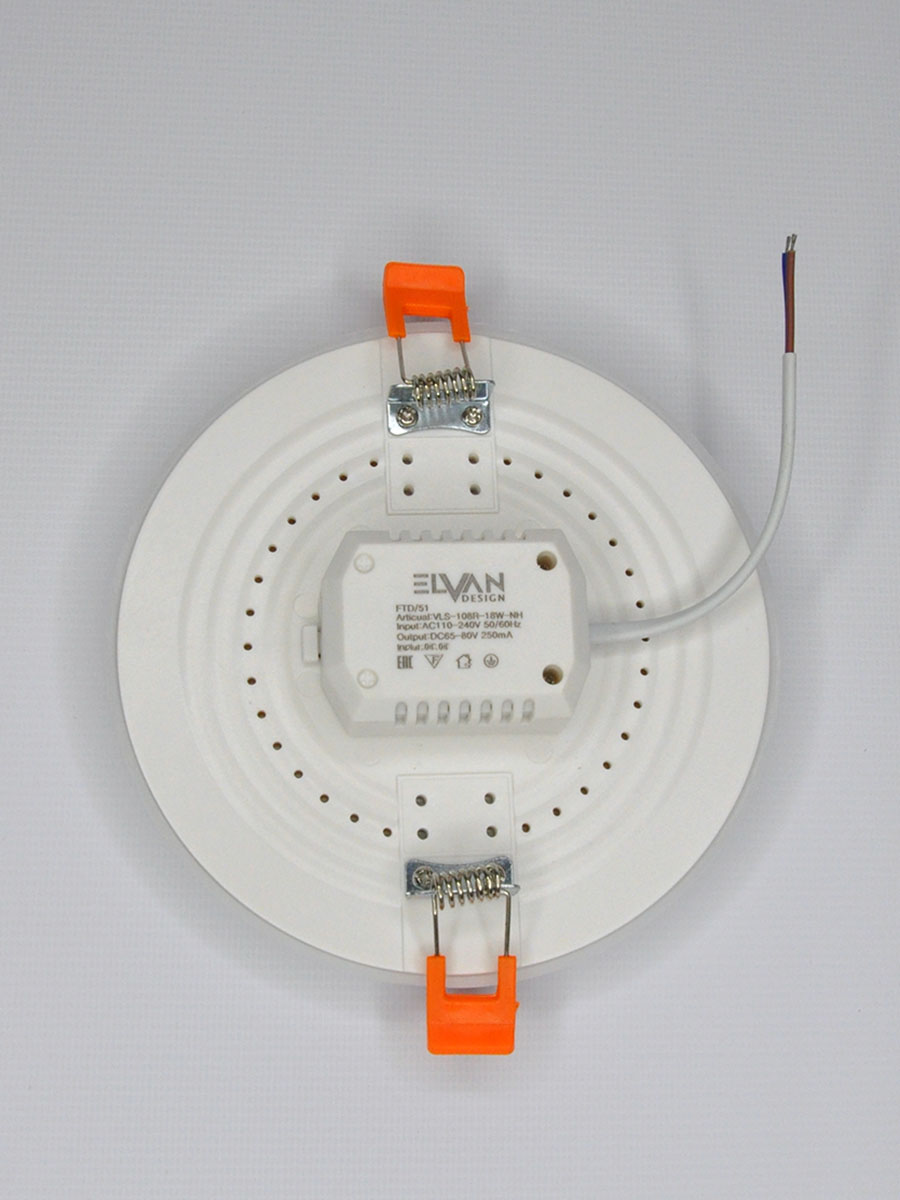 Встраиваемый светильник Elvan VLS-108R-18W-NH-Wh