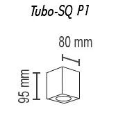 Накладной светильник TopDecor Tubo8 SQ P1 09
