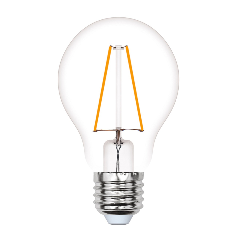 Лампа светодиодная филаментная (UL-00000849) Uniel E27 4W 2250K прозрачная LED-A67-4W/GOLDEN/E27 GLV21GO