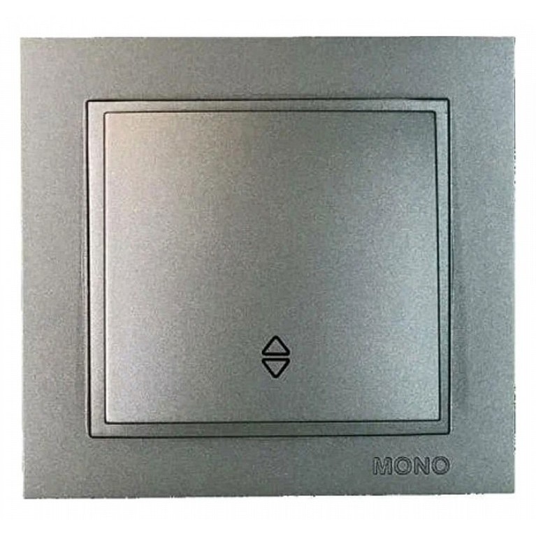 Выключатель одноклавишный проходной Mono Electric Despina 10A 250В антрацит 102-242425-109