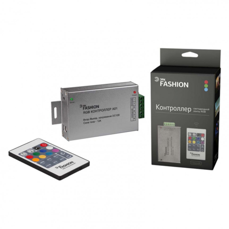 Контроллер для светодиодной RGB ленты ЭРА RGBcontroller-12-A01-RF C0043982