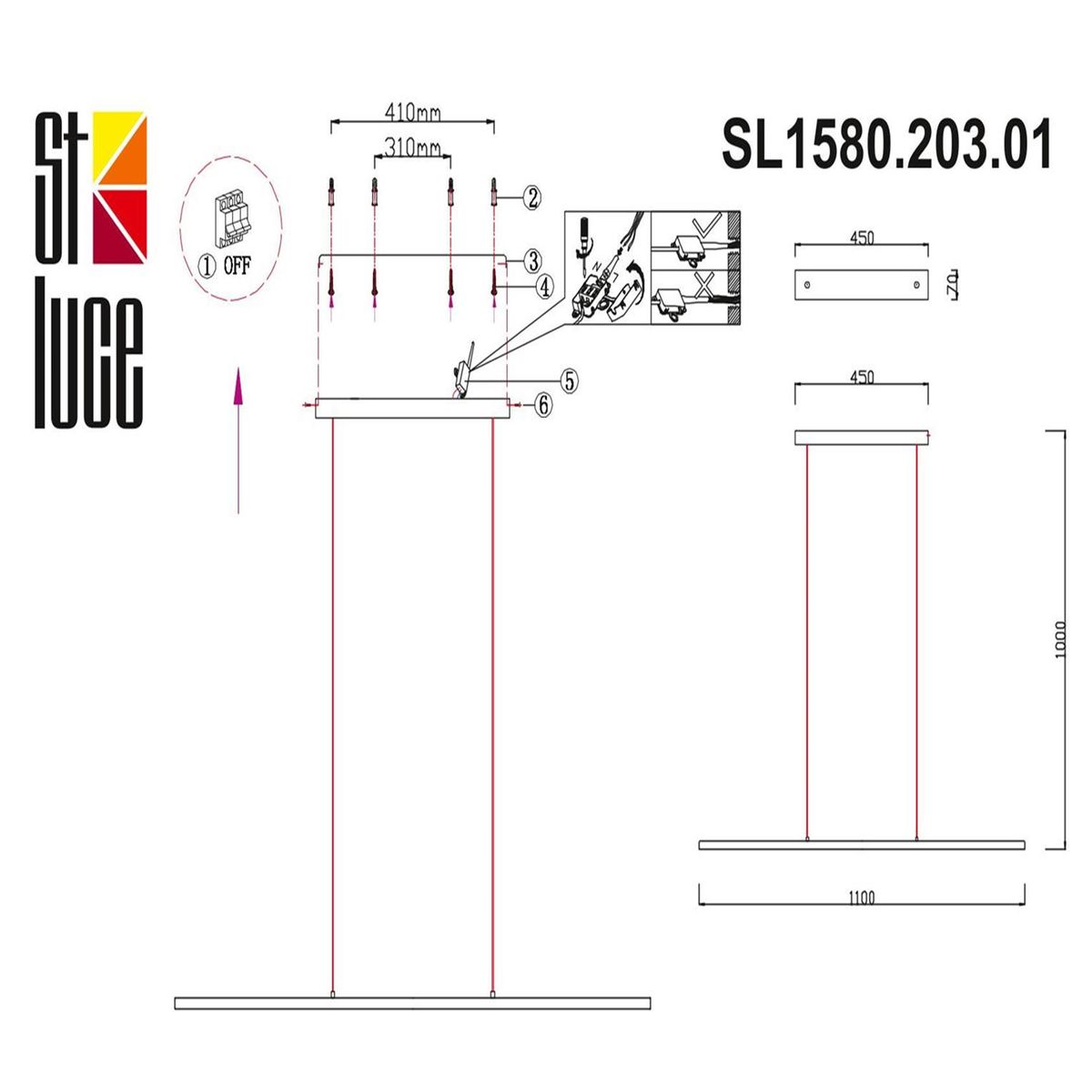 Подвесной светильник ST Luce Ralio SL1580.203.01