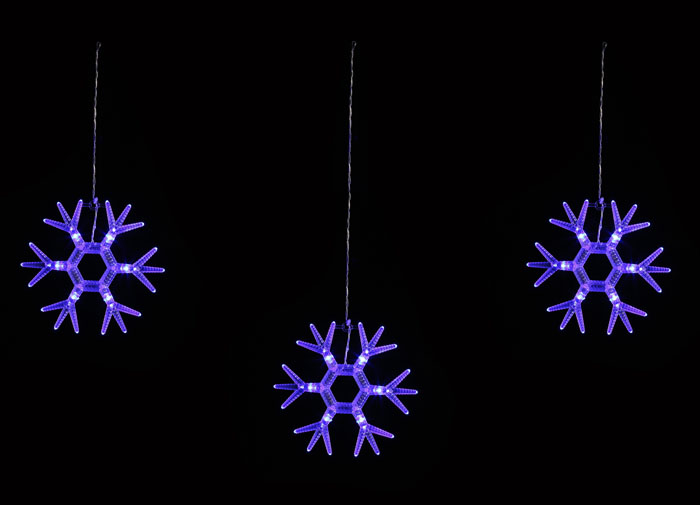 Светодиодная гирлянда Uniel занавес Снежинки-1 (UL-00001406) синий ULD-E1503-036/DTA Blue IP20 Snowflakes-1