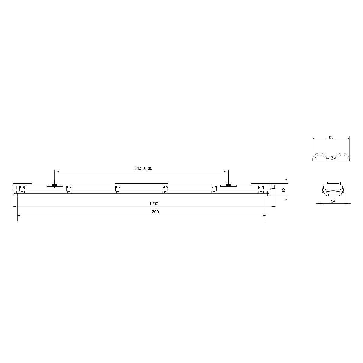 Линейный светодиодный светильник Эра SPP-101-0-002-120 Б0043658