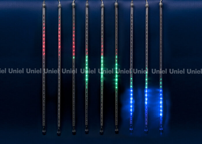 Уличная светодиодная гирлянда (11122) Uniel занавес Падающие звезды 220V разноцветный ULD-E2405-240/DTK MULTI IP44 METEOR