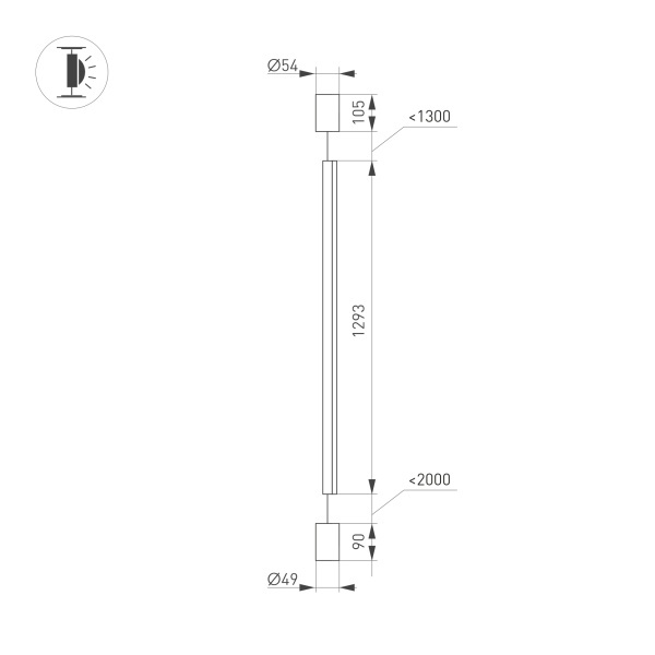 Подвесной светильник Arlight SP-Taboo-Floor-S1300-14W Warm3000 036116