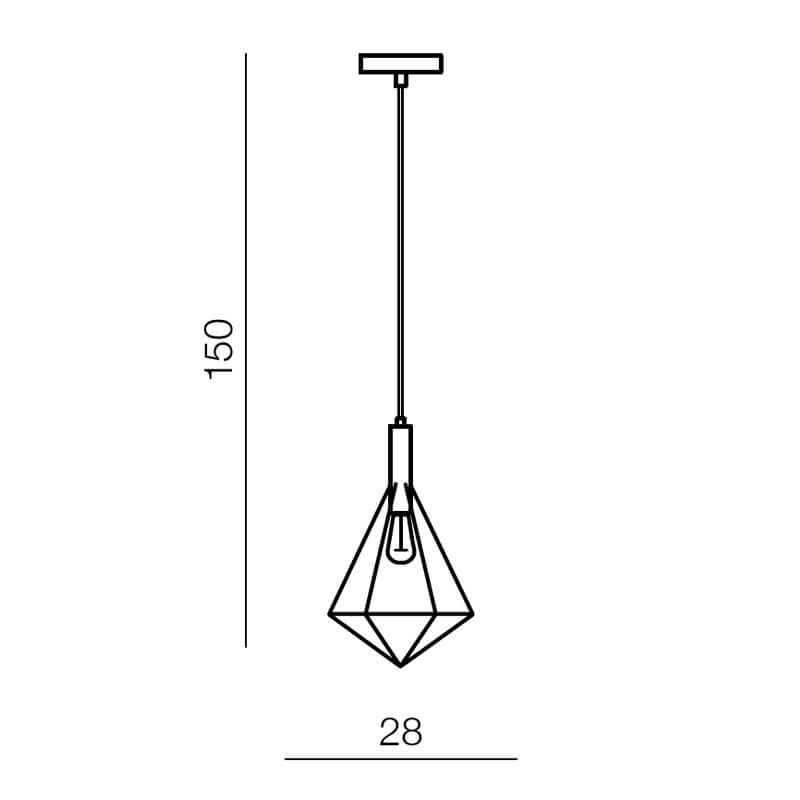 Подвесной светильник Azzardo Diamond 1 AZ2140