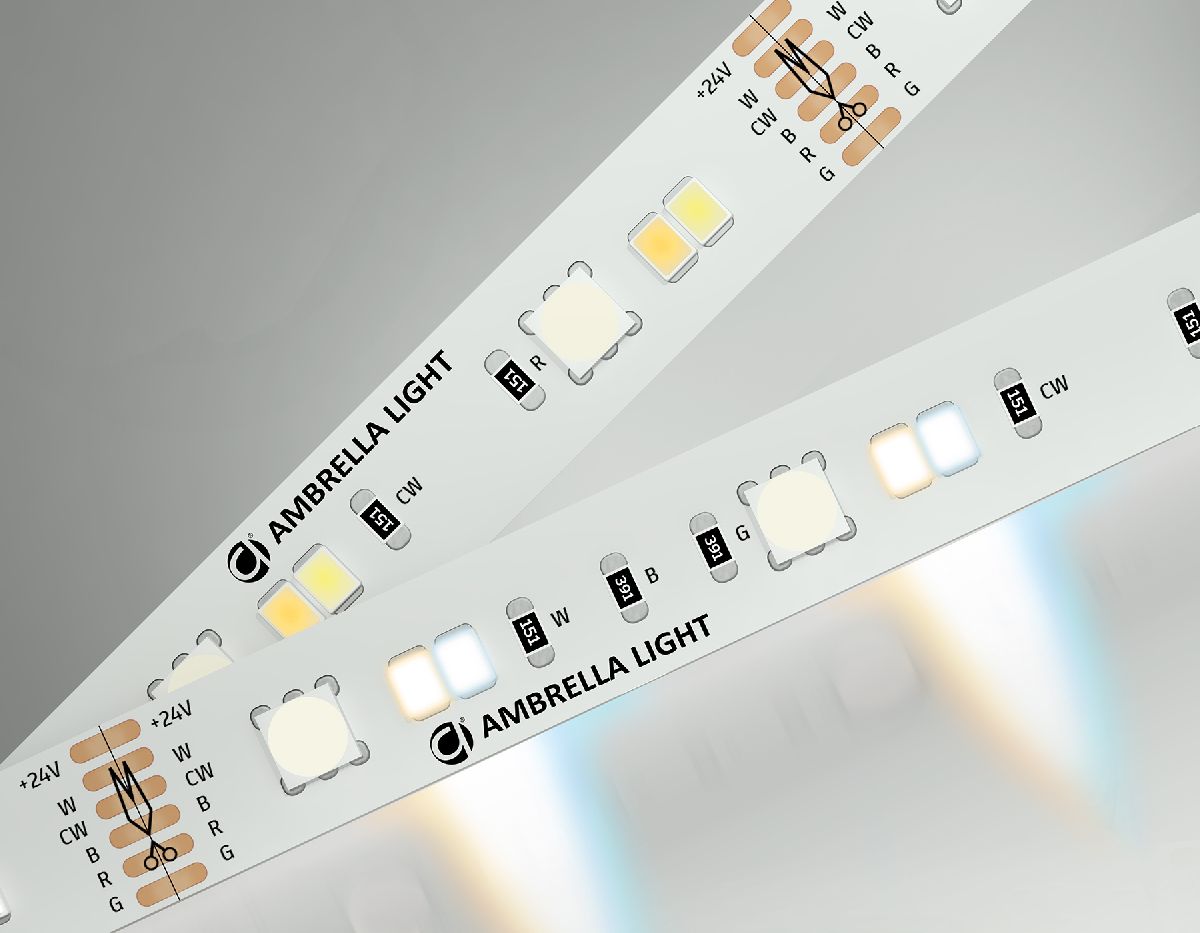 Светодиодная лента Ambrella Light LED Strip 24В 5050+2835 13Вт/м RGB+3000-6500K 5м IP20 GS4501