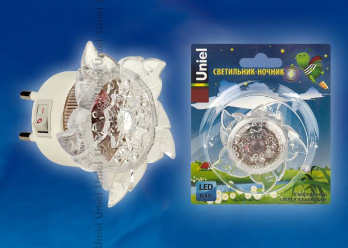 Настенный светодиодный светильник (10319) Uniel Детская серия DTL-308-Яблоко/RGB/3LED/0,5W