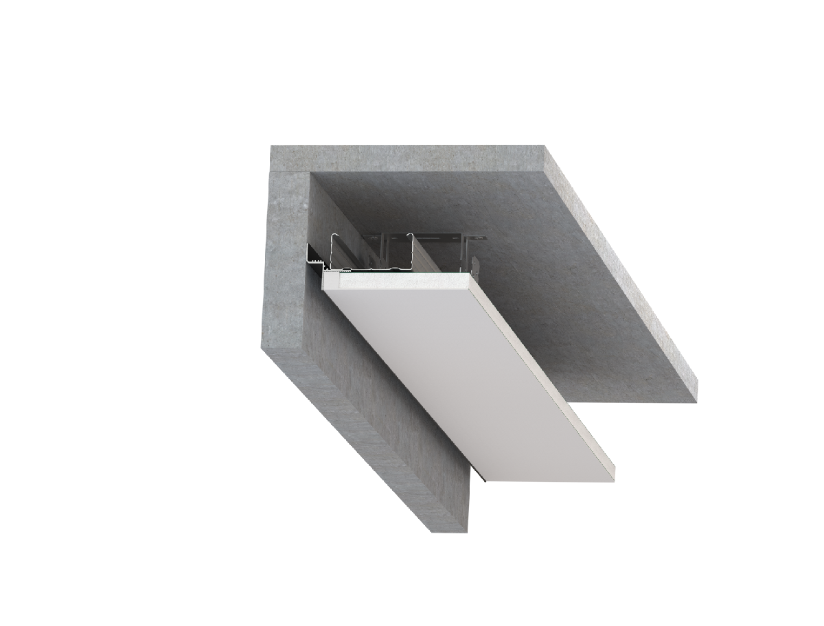 Безрамный теневой алюминиевый профиль SWG FGC-12-BL-2 022515