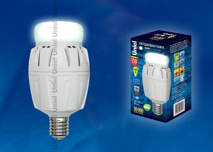 Лампа LED сверхмощная (UL-00000538) Uniel E40 150W (1500W) Uniel 6000K LED-M88-150W/DW/E40/FR ALV01WH